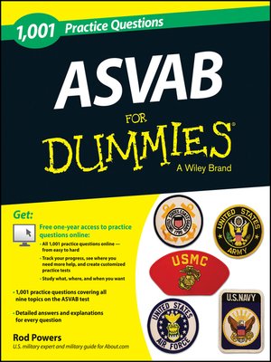 cover image of 1,001 ASVAB Practice Questions For Dummies (+ Free Online Practice)
